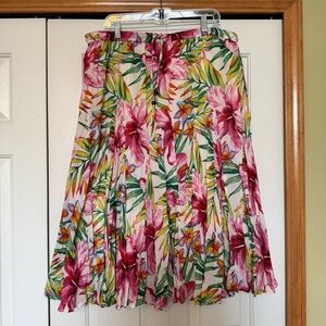 Westport Women Floral Colorful Tiered Maxi Skirt